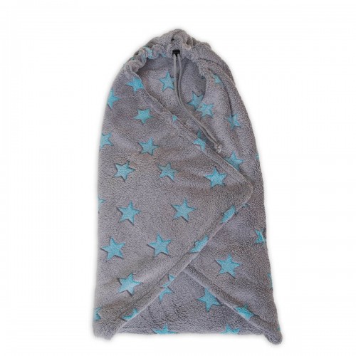 Fleece blanket for car blue stars