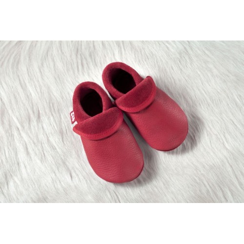 Leather slippers "Pololo" Klassick berry